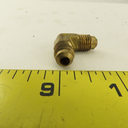 7/16-20 (-4) JIC Flare Brass 90-? Elbow Lot Of 3