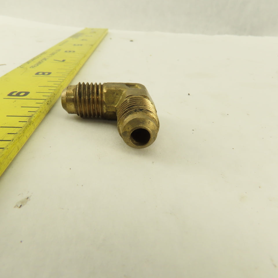 7/16-20 (-4) JIC Flare Brass 90-? Elbow Lot Of 3
