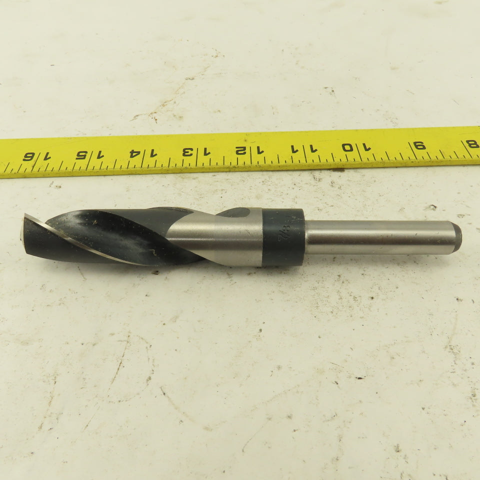 Republic Drill 7/8" Dia. 118° HSS Drill Bit 1/2" Reduced Shank 6-1/2" OAL