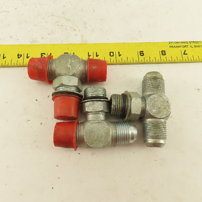 7/8-14 ORB x 7/8-14 (-10) x 7/8-14(-10) Male JIC Flare Branch Tee Lot Of 3