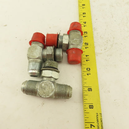 7/8-14 ORB x 7/8-14 (-10) x 7/8-14(-10) Male JIC Flare Branch Tee Lot Of 3