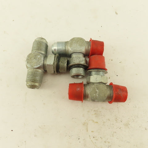 7/8-14 ORB x 7/8-14 (-10) x 7/8-14(-10) Male JIC Flare Branch Tee Lot Of 3