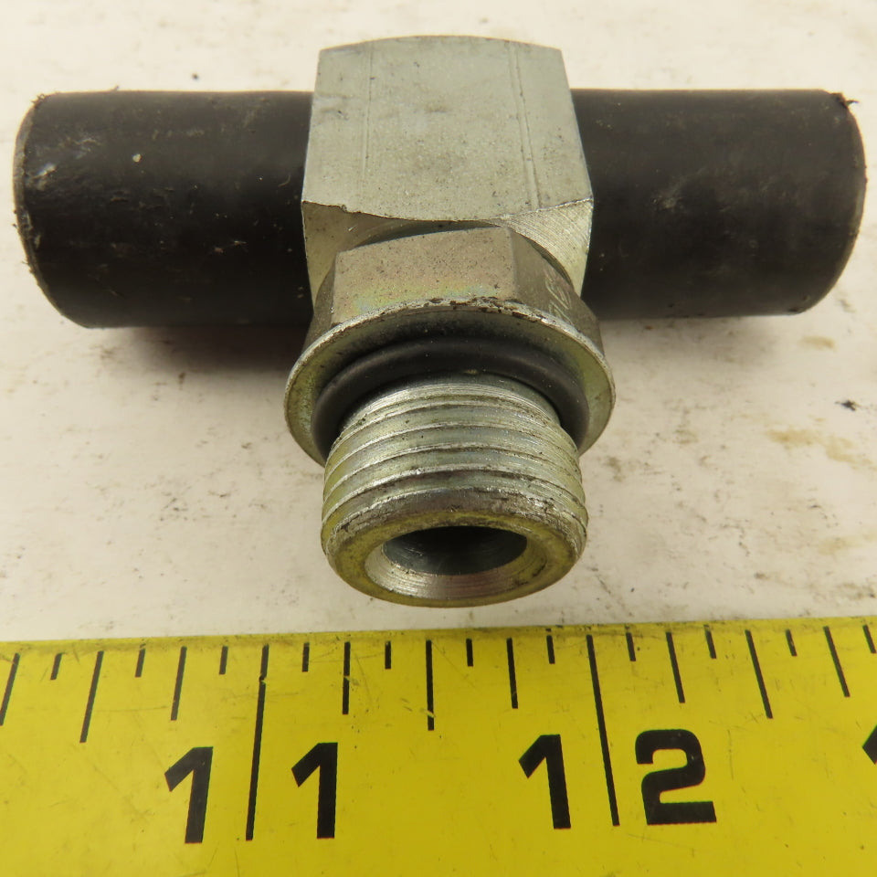 3/4-16 ORB x 3/4-16 (-8) JIC Male x 3/4-16 (-8) JIC Branch Tee 3/8