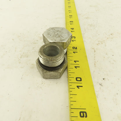 1-1/16-12 O-Ring Seat Hydraulic Steel Plug Lot Of 2