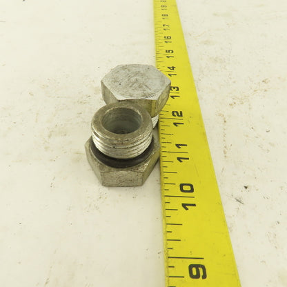 1-1/16-12 O-Ring Seat Hydraulic Steel Plug Lot Of 2