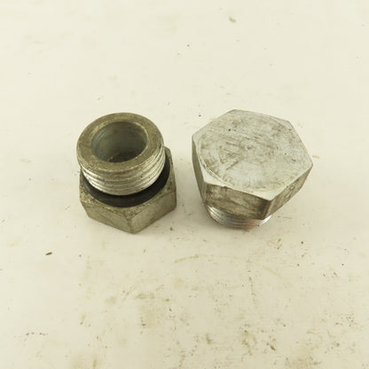 1-1/16-12 O-Ring Seat Hydraulic Steel Plug Lot Of 2