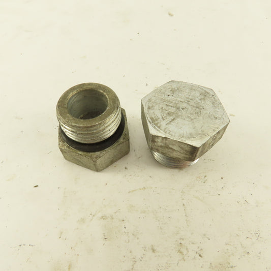 1-1/16-12 O-Ring Seat Hydraulic Steel Plug Lot Of 2