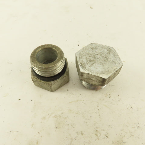 1-1/16-12 O-Ring Seat Hydraulic Steel Plug Lot Of 2