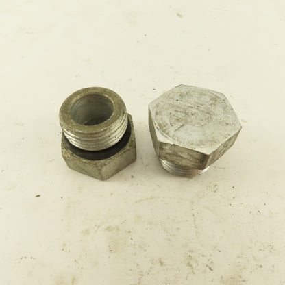 1-1/16-12 O-Ring Seat Hydraulic Steel Plug Lot Of 2