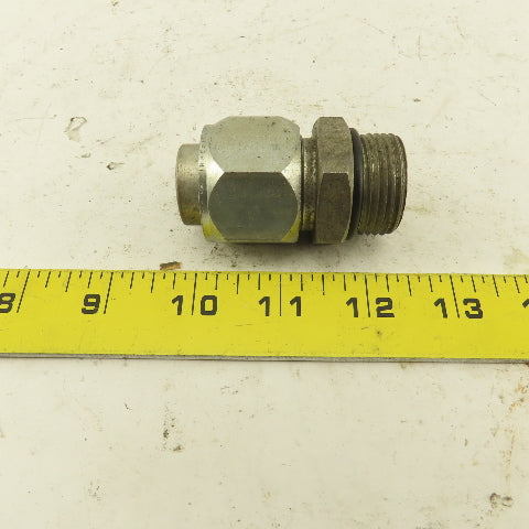 1-3/16-12 ORB x 1-3/16-12 (-14) JIC Male Straight Connector 3/4" Tube
