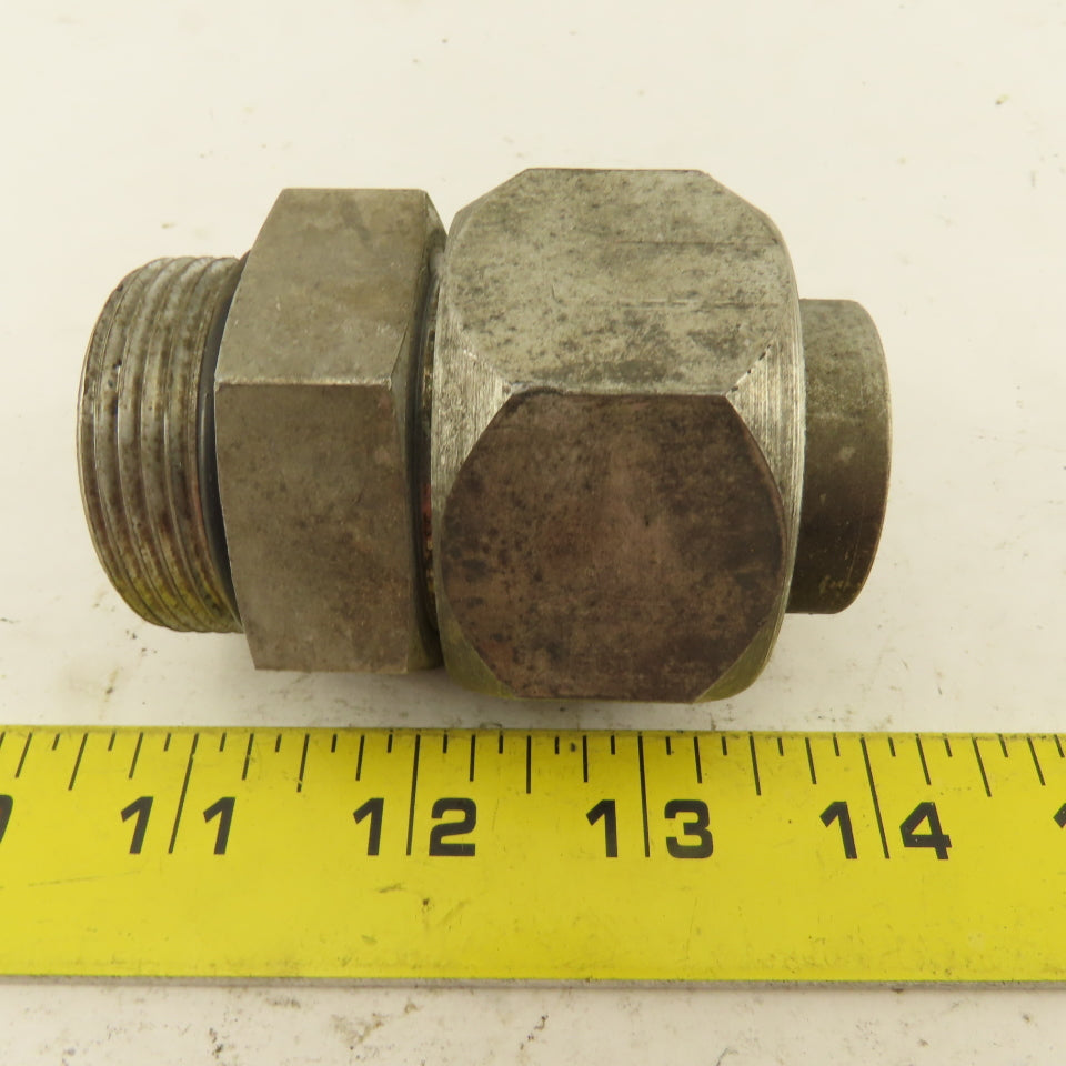 1-5/8-12 ORB x 1-5/8-12 (-20) JIC Male Flare Straight Connector 1" Tube Fitting