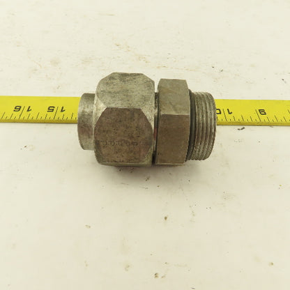 1-5/8-12 ORB x 1-5/8-12 (-20) JIC Male Flare Straight Connector 1" Tube Fitting