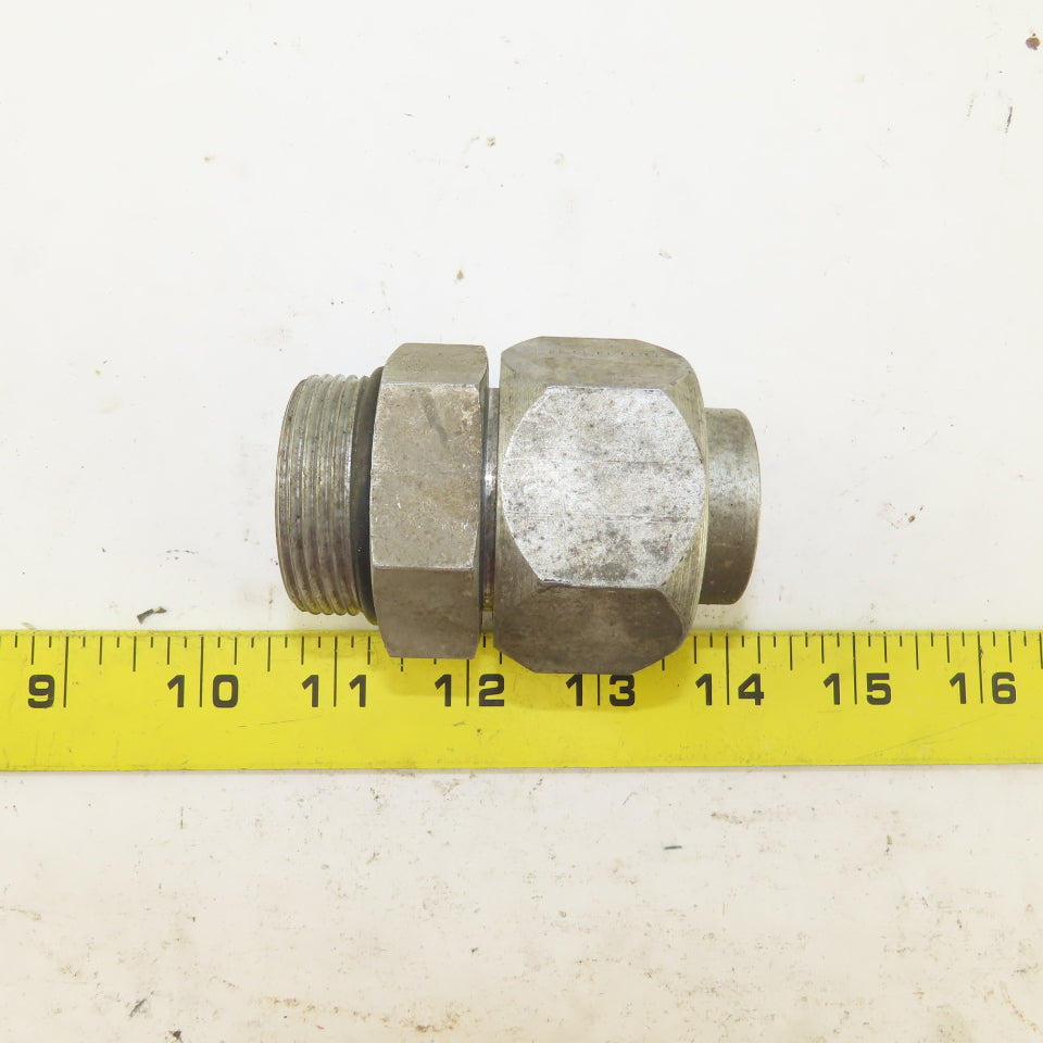 1-5/8-12 ORB x 1-5/8-12 (-20) JIC Male Flare Straight Connector 1" Tube Fitting