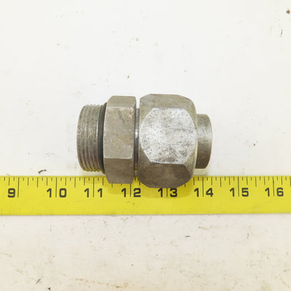 1-5/8-12 ORB x 1-5/8-12 (-20) JIC Male Flare Straight Connector 1" Tube Fitting