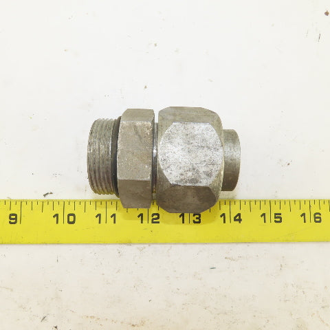 1-5/8-12 ORB x 1-5/8-12 (-20) JIC Male Flare Straight Connector 1" Tube Fitting