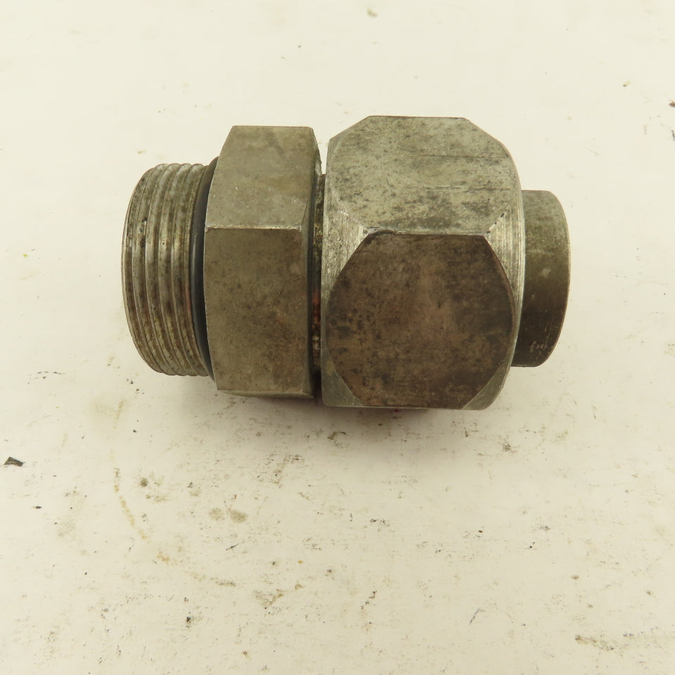 1-5/8-12 ORB x 1-5/8-12 (-20) JIC Male Flare Straight Connector 1" Tube Fitting