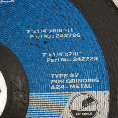 Bay State 242728 7" x 1/4" Thick Type 27 Grinding Wheel 7/8" Arbor Lot Of 8