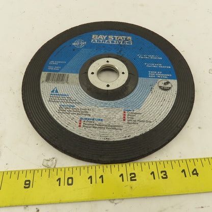Bay State 242728 7" x 1/4" Thick Type 27 Grinding Wheel 7/8" Arbor Lot Of 8