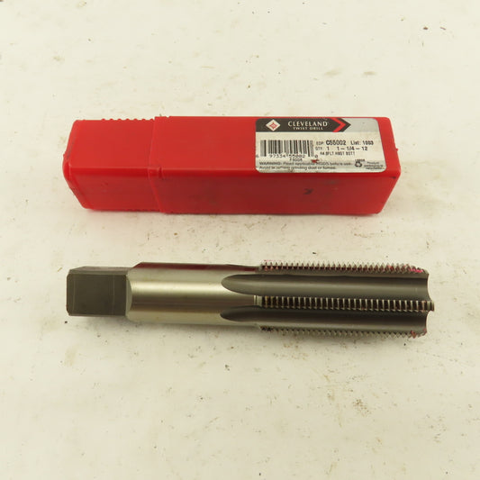 Cleveland C55002 1-1/4"-12 Bottoming Hand Tap 6 Flute Straight Flute HSS