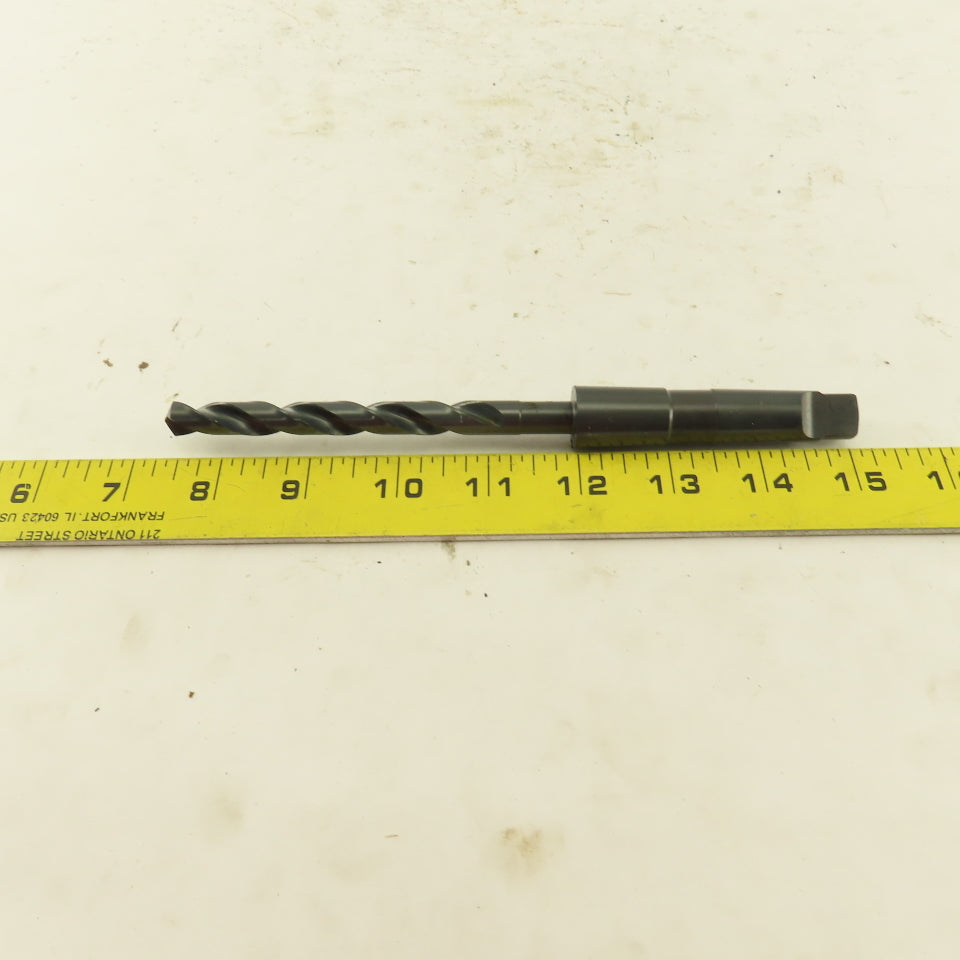 Precision Twist Drill 25/64" Dia. 2 Flute Twist Drill 2MT Taper HSS 7-5/8" OAL
