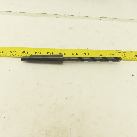 Precision Twist Drill 25/64" Dia. 2 Flute Twist Drill 2MT Taper HSS 7-5/8" OAL