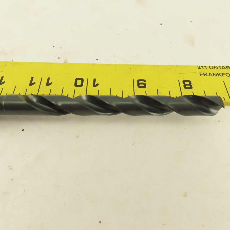 Precision Twist Drill 25/64" Dia. 2 Flute Twist Drill 2MT Taper HSS 7-5/8" OAL