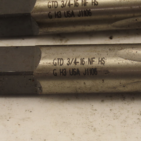 GTD 3/4-16 Bottoming Hand Tap 4 Flute NF HS Lot Of 3