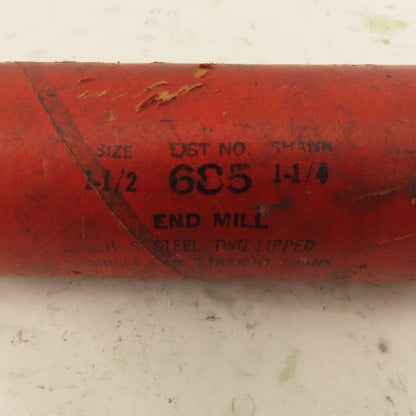 Cleveland Twist Drill 1-1/2" Dia. 2 Flute End Mill Cutter 1-1/2" Shank