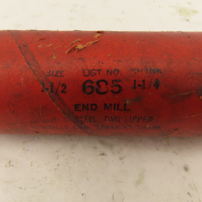 Cleveland Twist Drill 1-1/2" Dia. 2 Flute End Mill Cutter 1-1/2" Shank