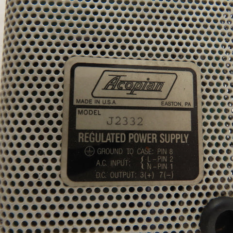 Acopian J2332 Regulated Power Supply 105-125VAC Input 23-32VDC Output