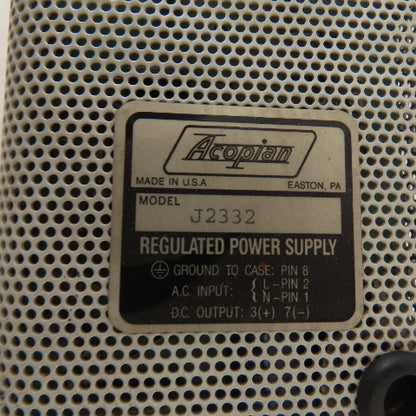 Acopian J2332 Regulated Power Supply 105-125VAC Input 23-32VDC Output