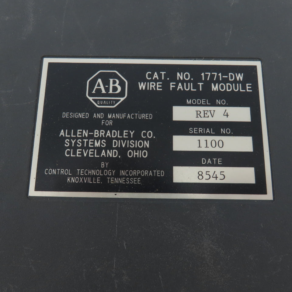 Allen Bradley 1771-DW Rev 4 Wire Fault Module