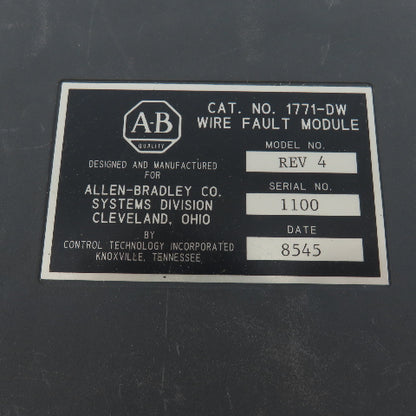 Allen Bradley 1771-DW Rev 4 Wire Fault Module