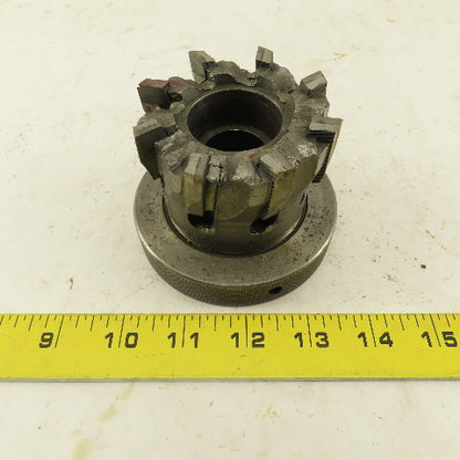 3" OD 8 Tooth Carbide Indexing Insert Shell Mill Cutter 1" Arbor