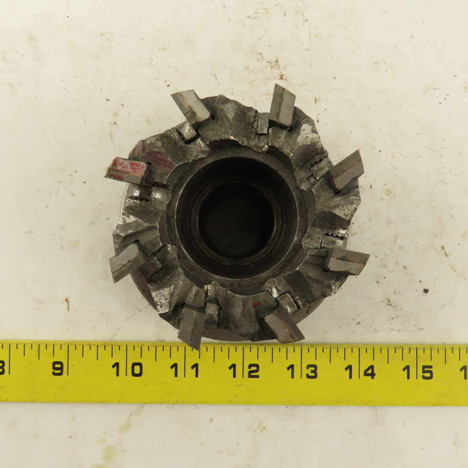 3" OD 8 Tooth Carbide Indexing Insert Shell Mill Cutter 1" Arbor