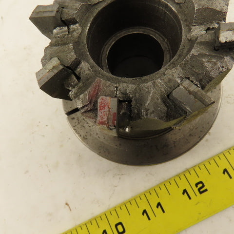 3" OD 8 Tooth Carbide Indexing Insert Shell Mill Cutter 1" Arbor