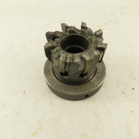 3" OD 8 Tooth Carbide Indexing Insert Shell Mill Cutter 1" Arbor