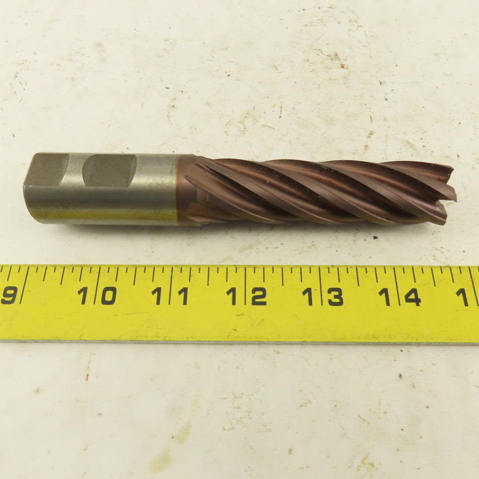 Controx .8930 Dia. 6 Flute Spiral End Mill 1" Shank 18° Rake 5-1/2" OAL
