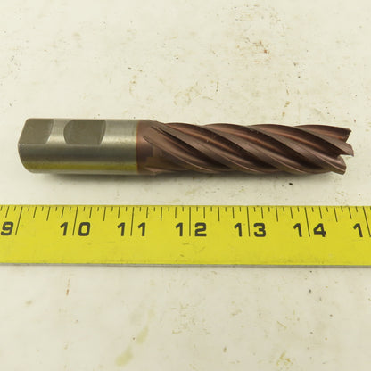 Controx .8930 Dia. 6 Flute Spiral End Mill 1" Shank 18° Rake 5-1/2" OAL