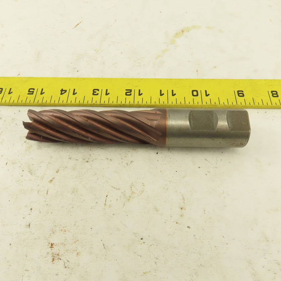 Controx .8930 Dia. 6 Flute Spiral End Mill 1" Shank 18° Rake 5-1/2" OAL