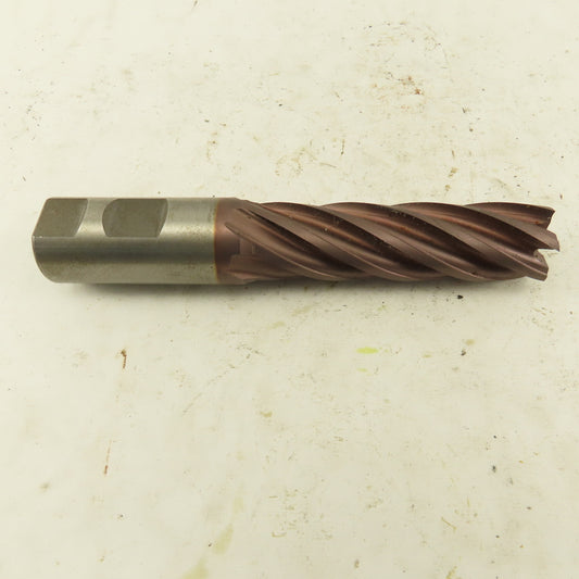 Controx .8930 Dia. 6 Flute Spiral End Mill 1" Shank 18° Rake 5-1/2" OAL