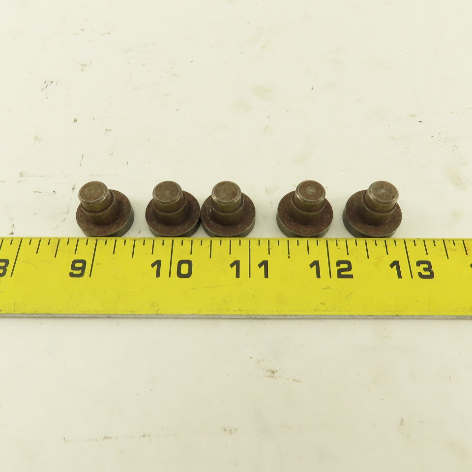 7/16" Step Dowel 3/4" Round Low Head Rest Button 3/16" Head Height Lot Of 5