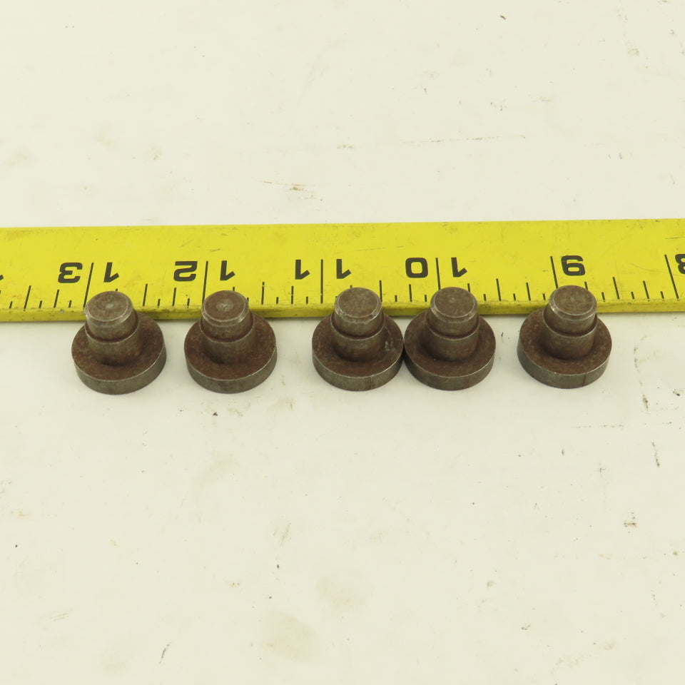 7/16" Step Dowel 3/4" Round Low Head Rest Button 3/16" Head Height Lot Of 5