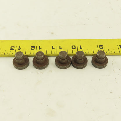 7/16" Step Dowel 3/4" Round Low Head Rest Button 3/16" Head Height Lot Of 5