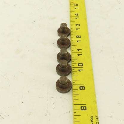 7/16" Step Dowel 3/4" Round Low Head Rest Button 3/16" Head Height Lot Of 5