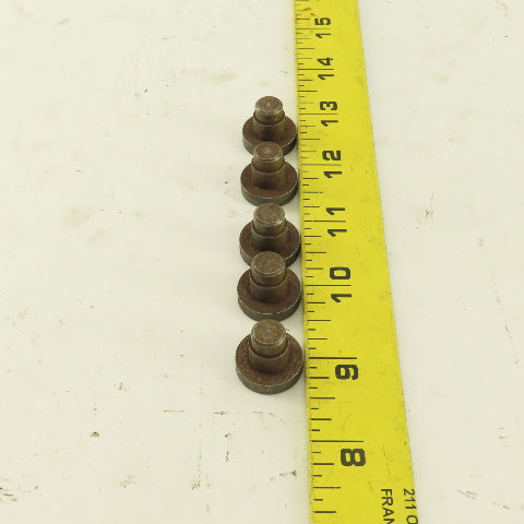 7/16" Step Dowel 3/4" Round Low Head Rest Button 3/16" Head Height Lot Of 5