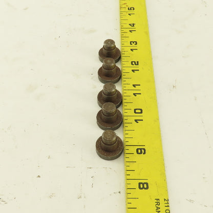 7/16" Step Dowel 3/4" Round Low Head Rest Button 3/16" Head Height Lot Of 5