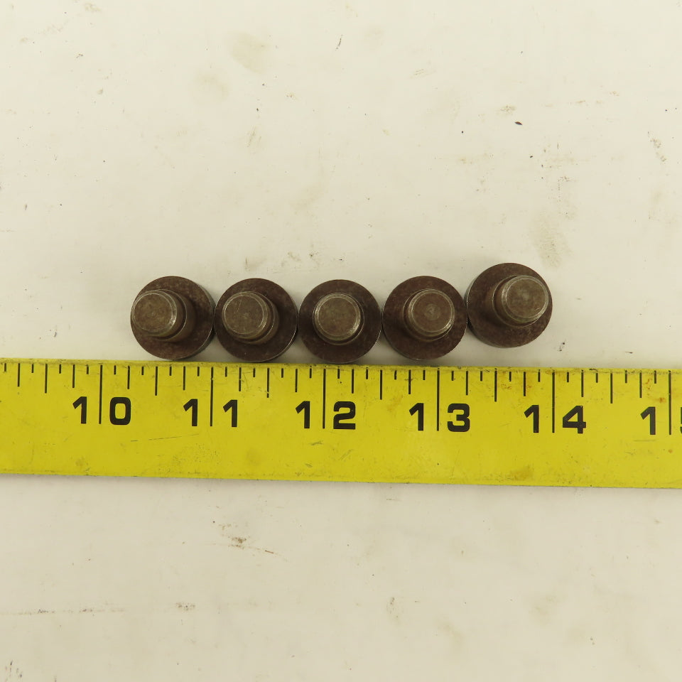 7/16" Step Dowel 3/4" Round Low Head Rest Button 3/16" Head Height Lot Of 5