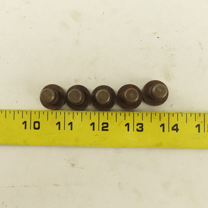 7/16" Step Dowel 3/4" Round Low Head Rest Button 3/16" Head Height Lot Of 5
