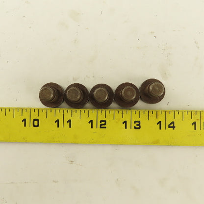 7/16" Step Dowel 3/4" Round Low Head Rest Button 3/16" Head Height Lot Of 5
